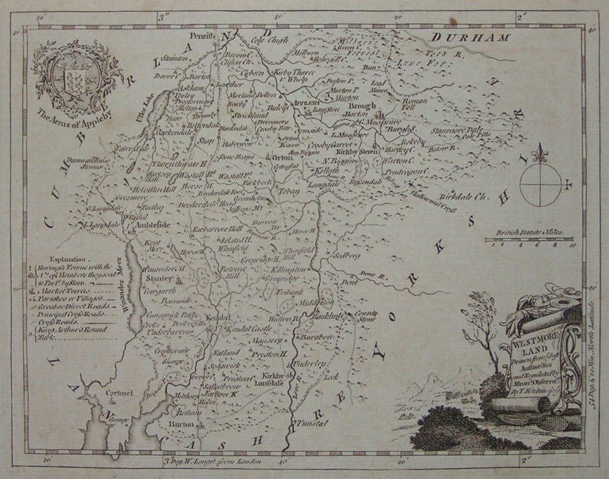 Map of Westmorland - Kitchin